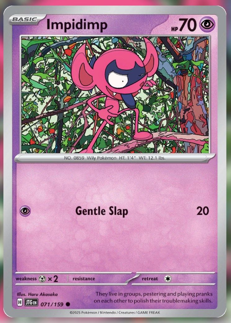 Pokemon TCG Journey Together Set List Impidimp 71-1