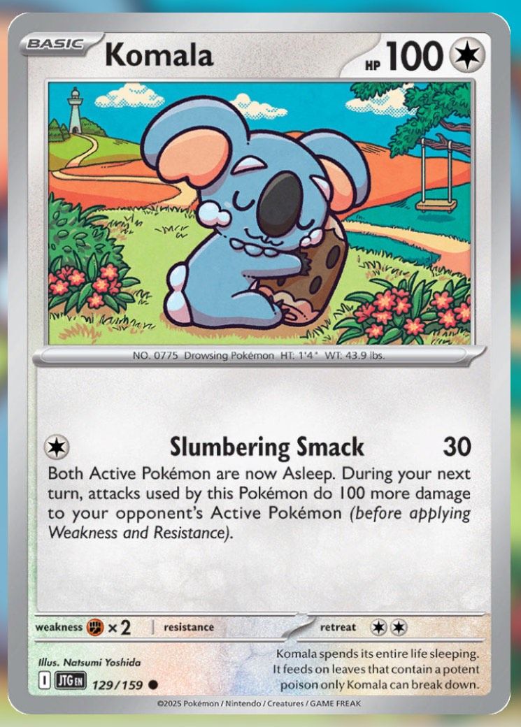 Pokemon TCG Journey Together Set List Komala 129