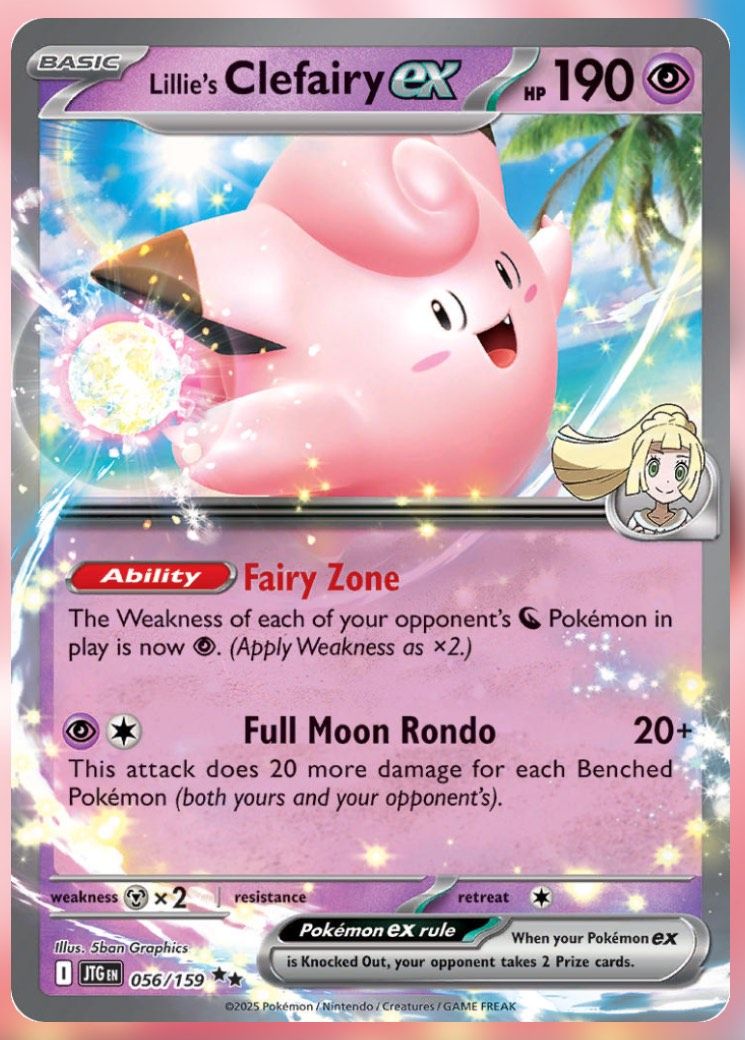 Pokemon TCG Journey Together Set List Lillie's Clefairy ex 56-1
