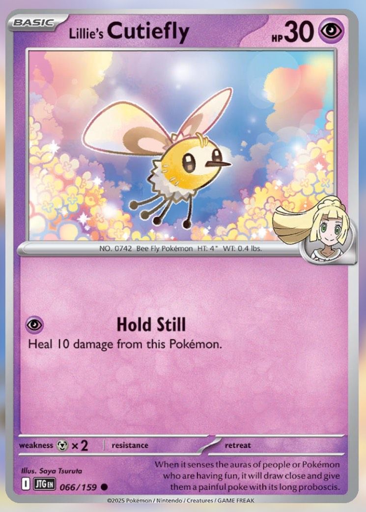 Pokemon TCG Journey Together Set List Lillie's Cutiefly.