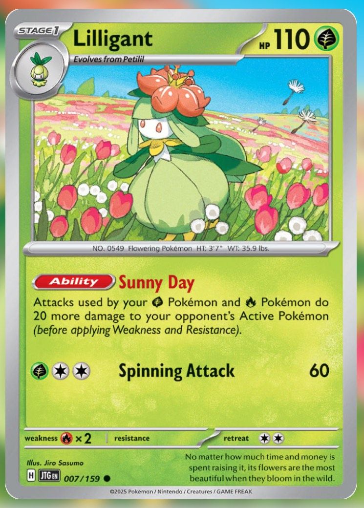 Pokemon TCG Journey Together Set List Lilligant 7