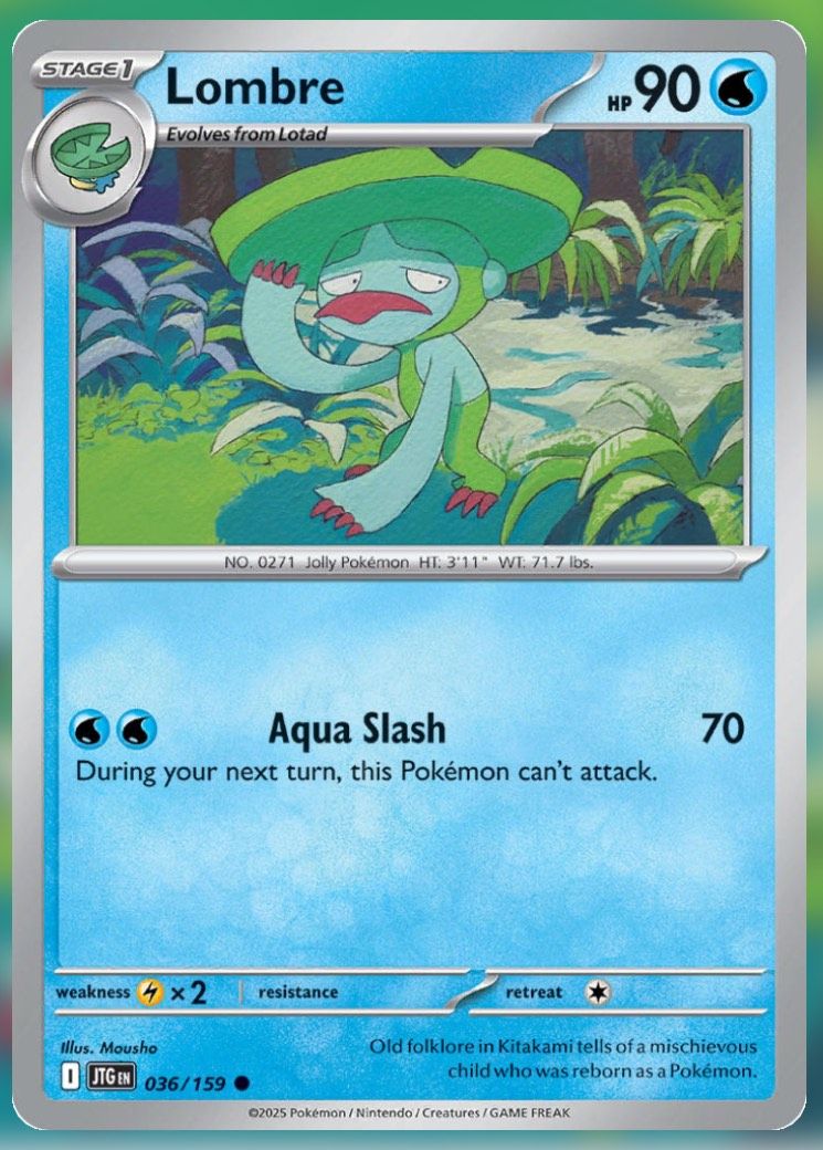 Pokemon TCG Journey Together Set List Lombre 36-2