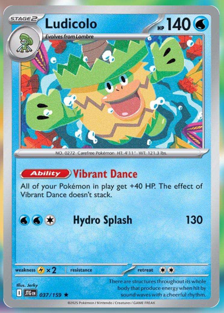 Pokemon TCG Journey Together Set List Ludicolo 37-1
