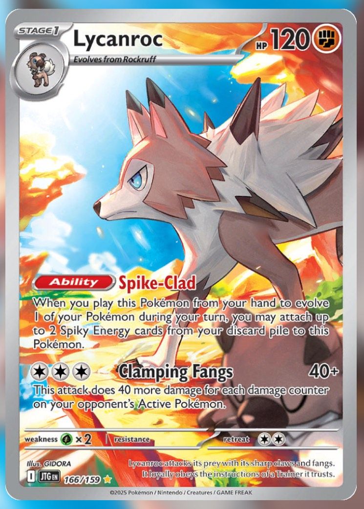 Pokemon TCG Journey Together Set List Lycanroc 166