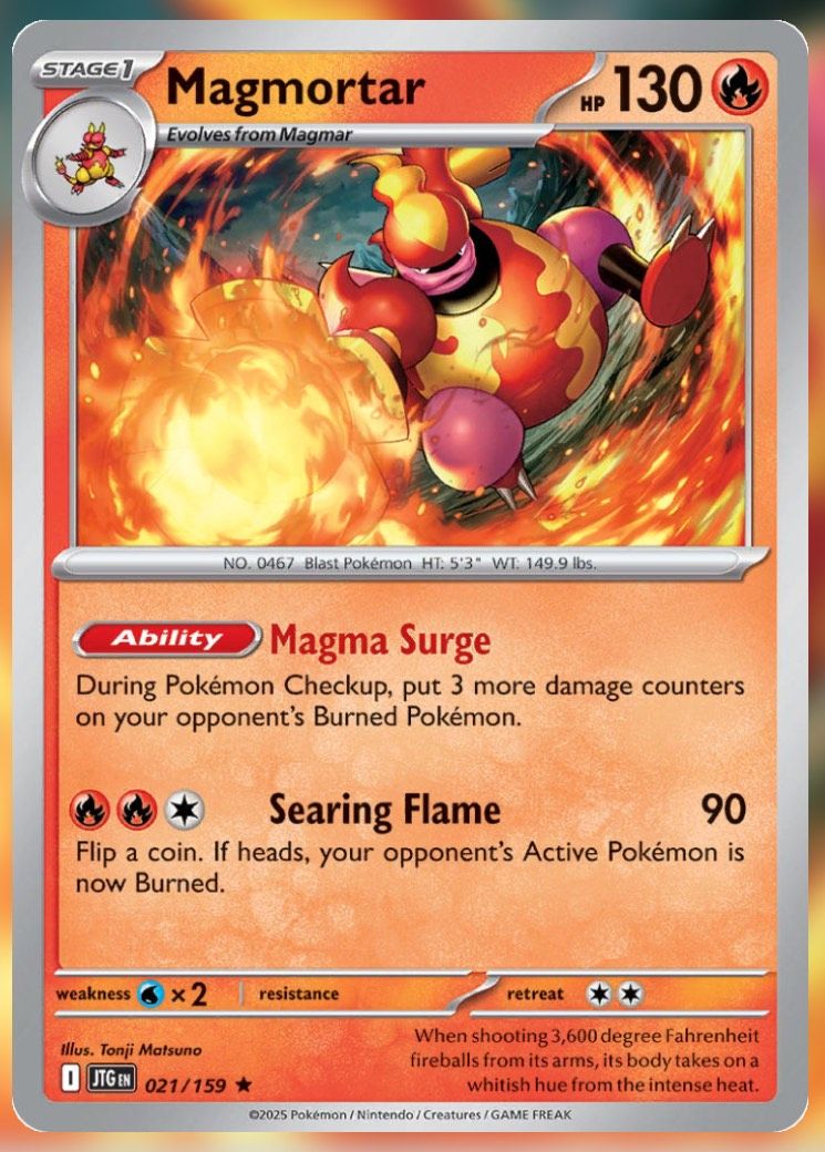 Pokemon TCG Journey Together Set List Magmortar 21-1