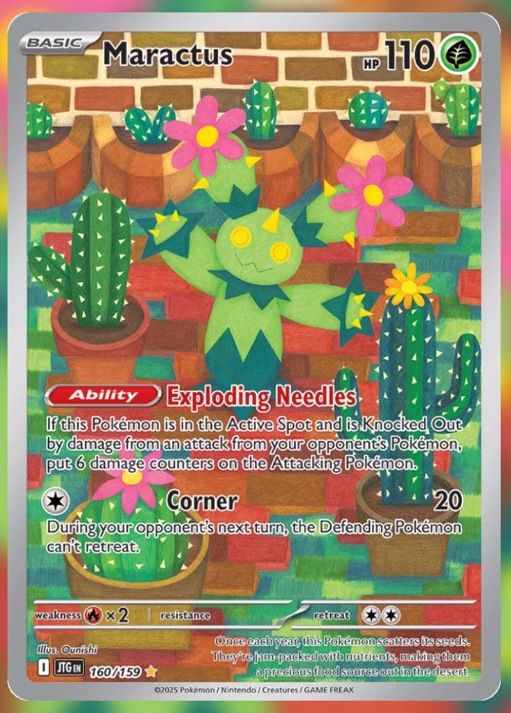 Pokemon TCG Journey Together Set List Maractus 160-1