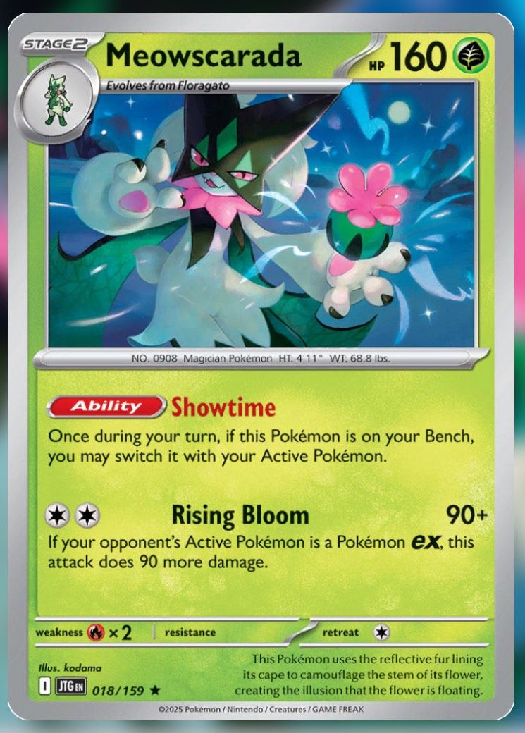 Pokemon TCG Journey Together Set List Meowscarada 18-1