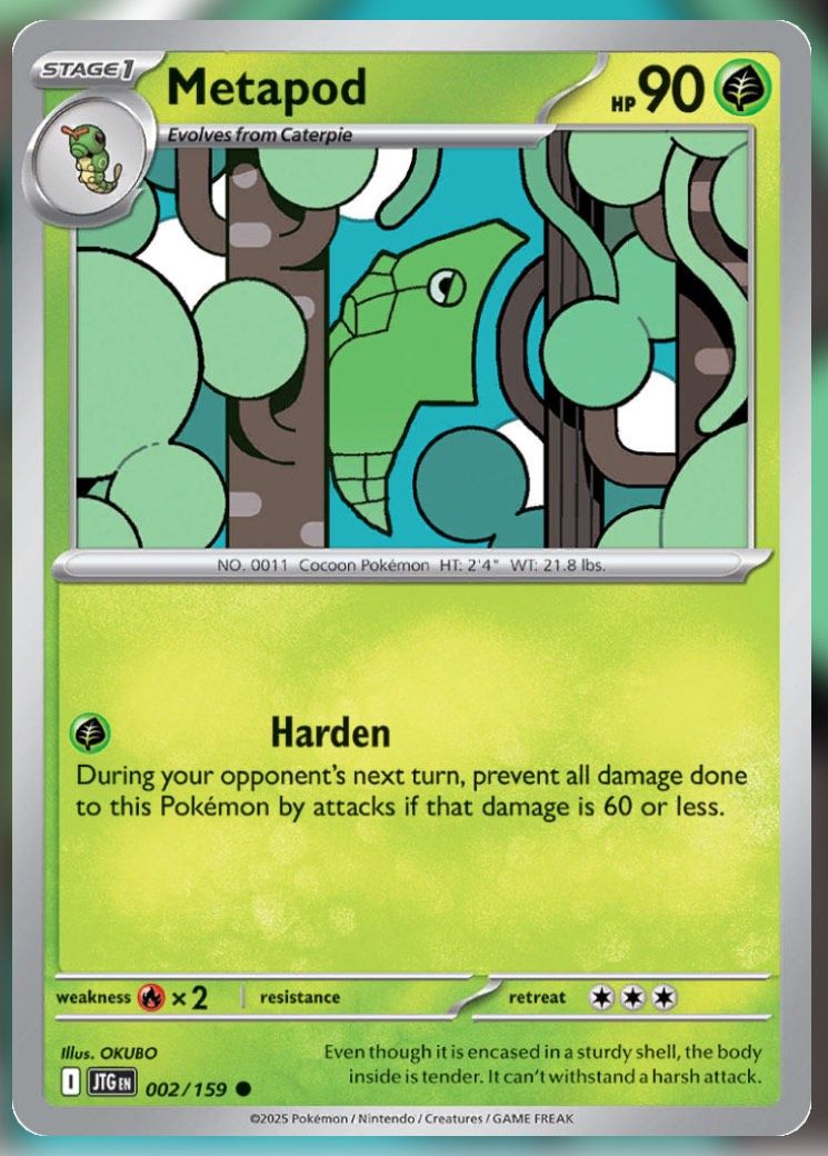 Pokemon TCG Journey Together Set List Metapod 2-1
