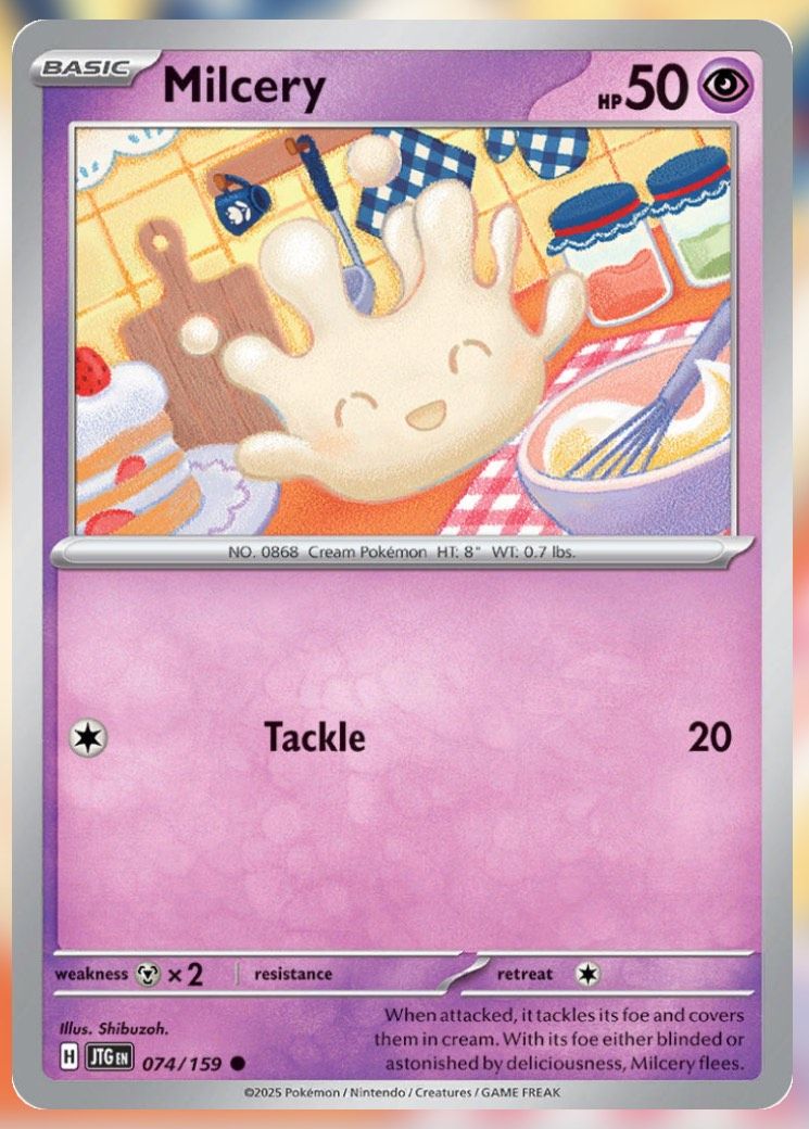 Pokemon TCG Journey Together Set List Milcery 74-1