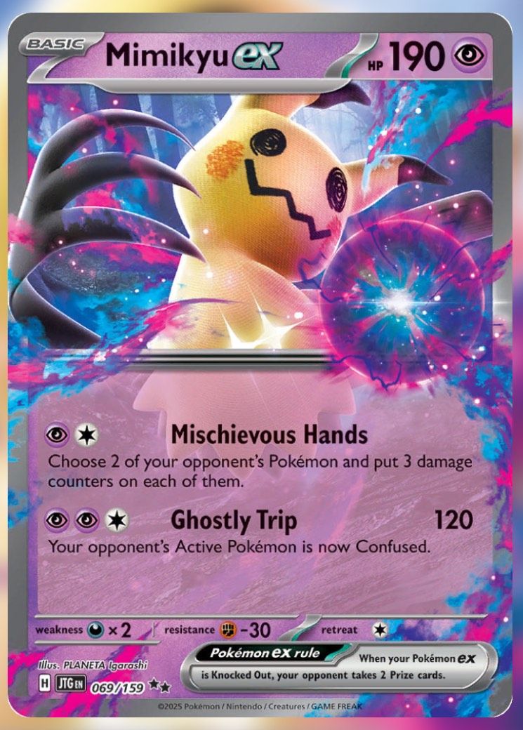 Pokemon TCG Journey Together Set List Mimikyu ex 69-1