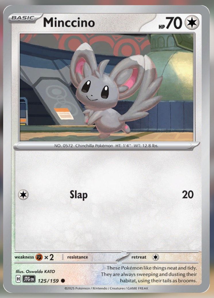 Pokemon TCG Journey Together Set List Minccino 125