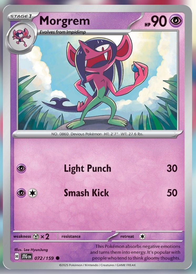 Pokemon TCG Journey Together Set List Morgrem 72-1