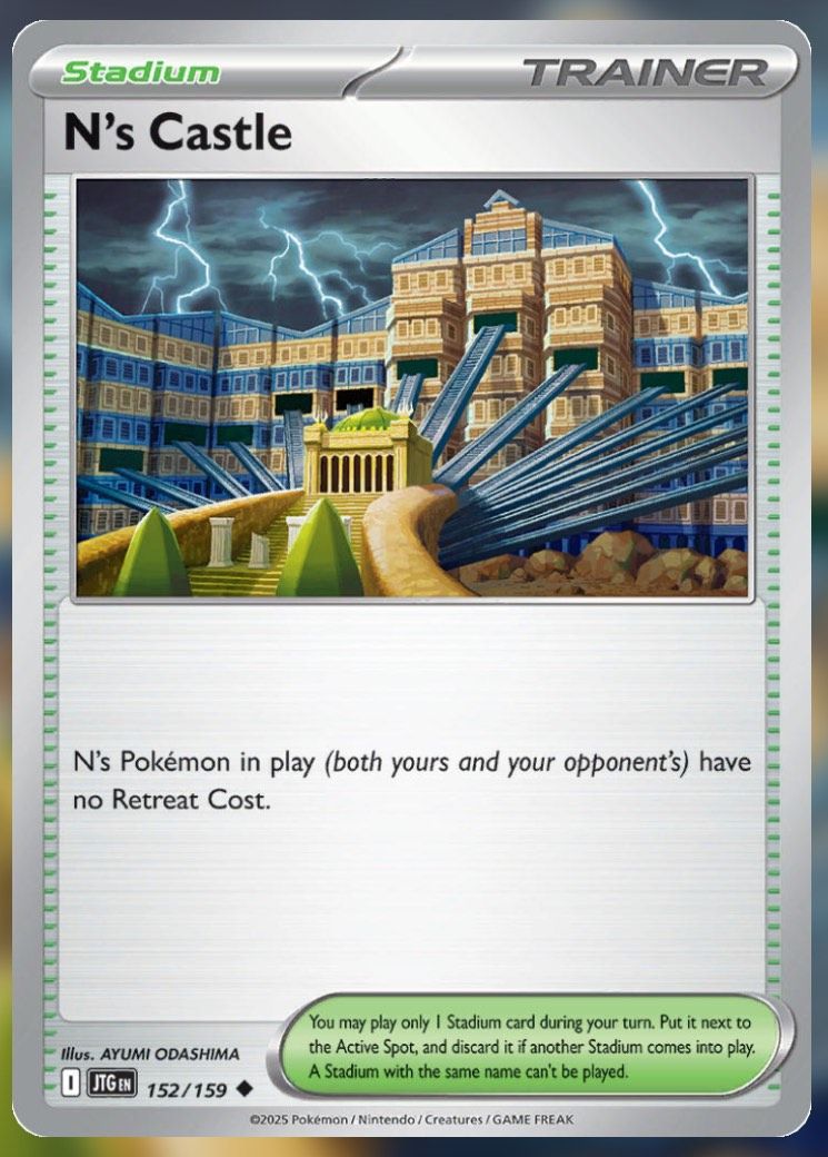 Pokemon TCG Journey Together Set List N's Castle 152