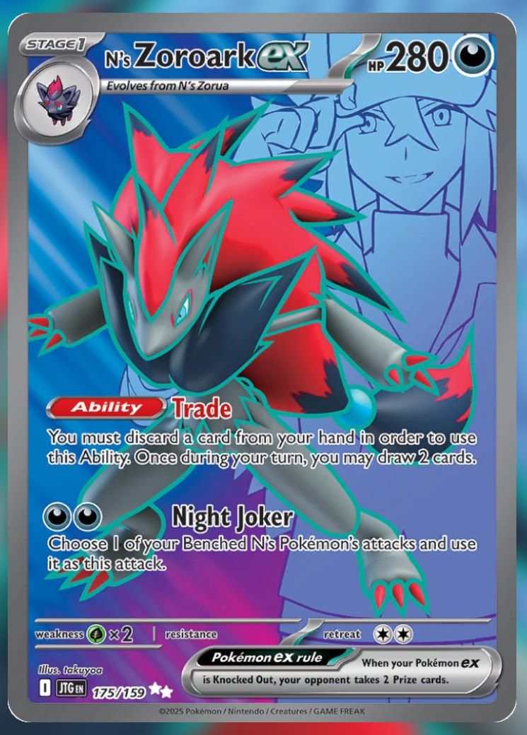 Pokemon TCG Journey Together Set List N's Zoroark ex 175
