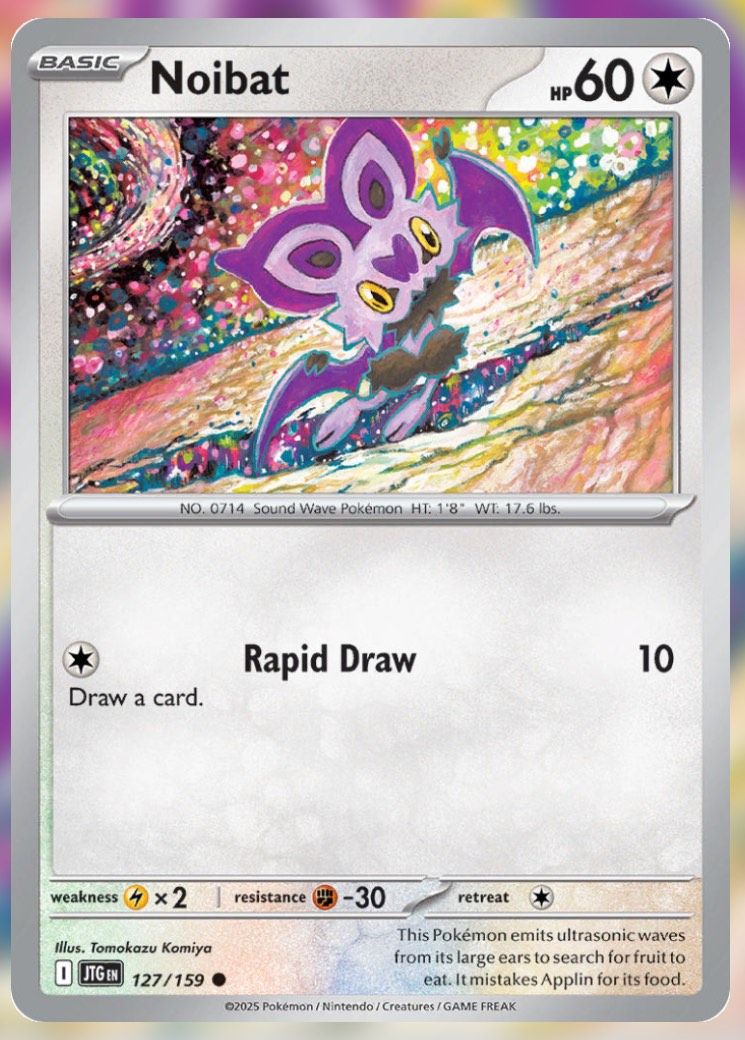 Pokemon TCG Journey Together Set List Noibat 127
