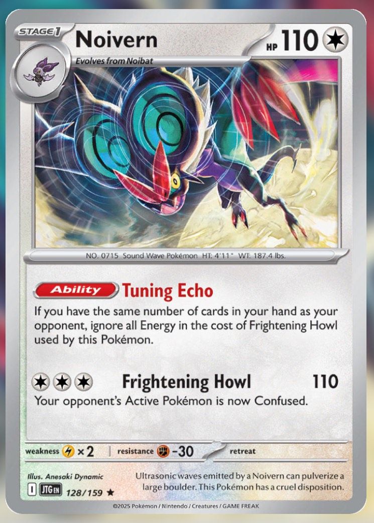 Pokemon TCG Journey Together Set List Noivern 128