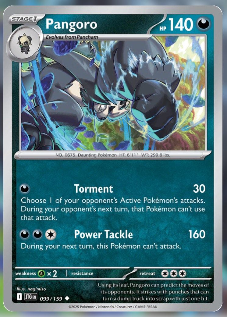 Pokemon TCG Journey Together Set List Pangoro 99