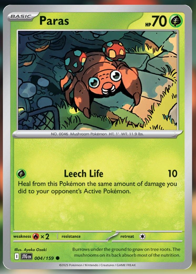 Pokemon TCG Journey Together Set List Paras 4-1