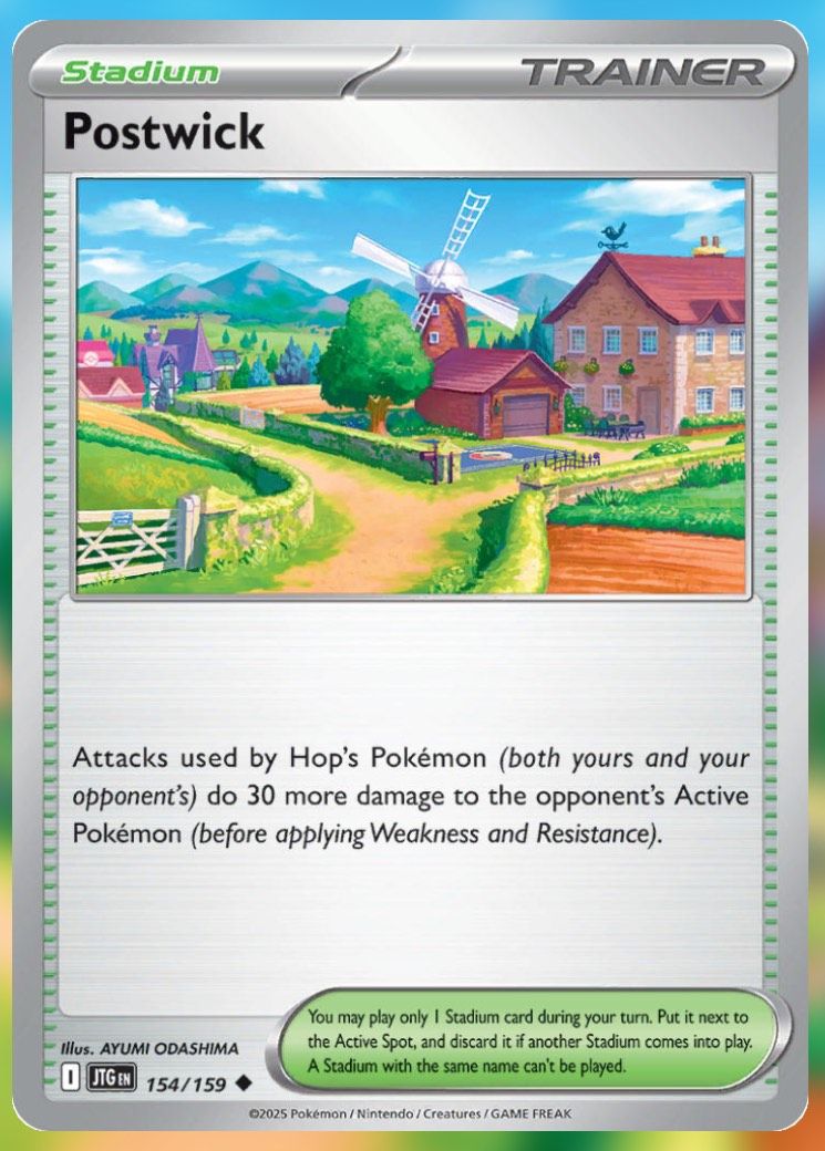 Pokemon TCG Journey Together Set List Postwick 154