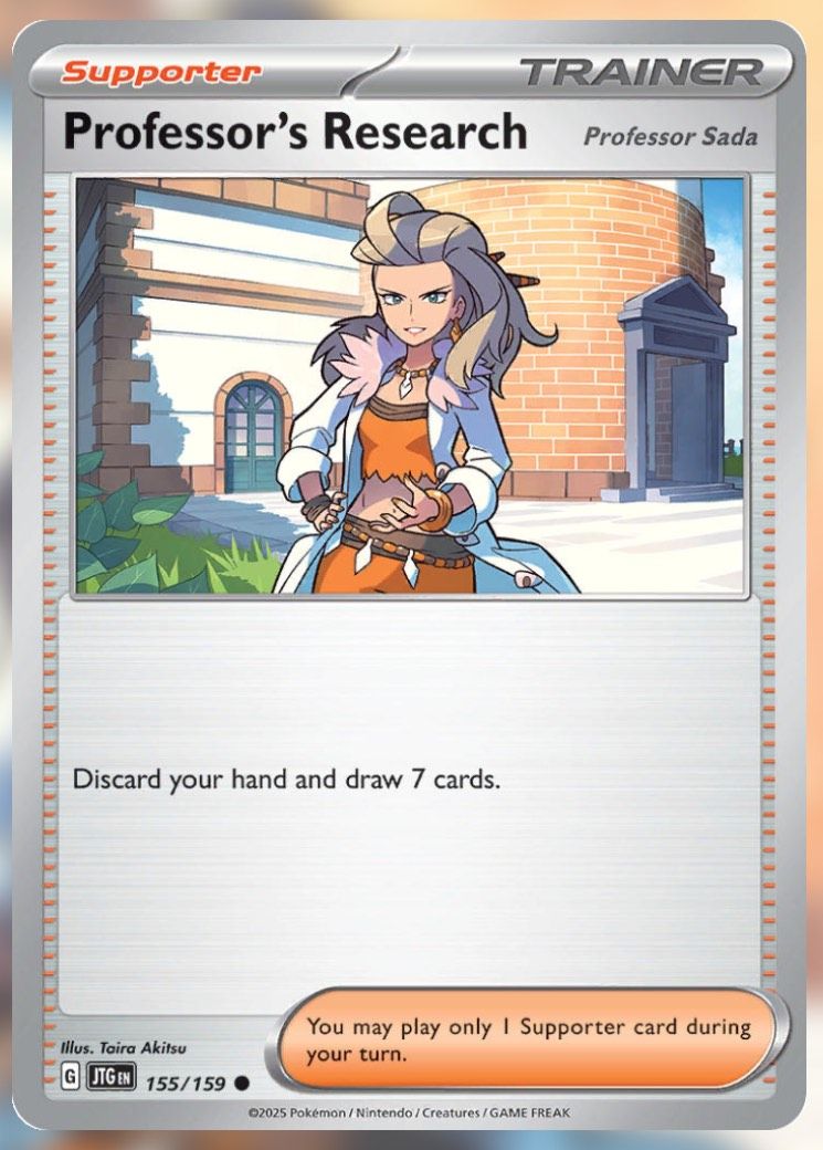 Pokemon TCG Journey Together Set List Professor's Research 155