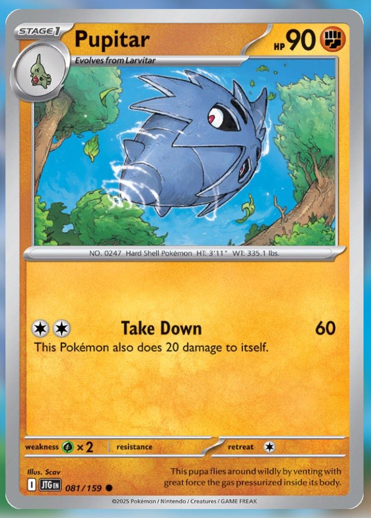 Pokemon TCG Journey Together Set List Pupitar 81