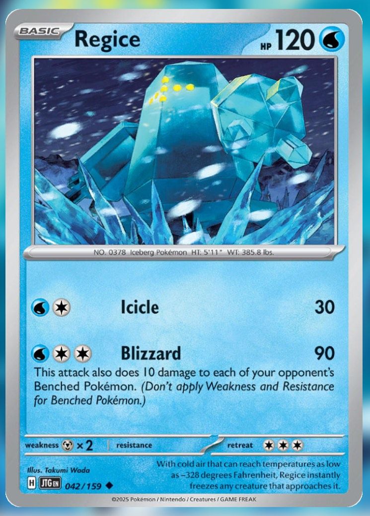 Pokemon TCG Journey Together Set List Regice 42-1