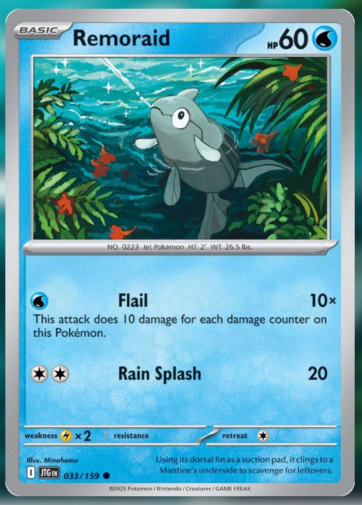 Pokemon TCG Journey Together Set List Remoraid 33-1