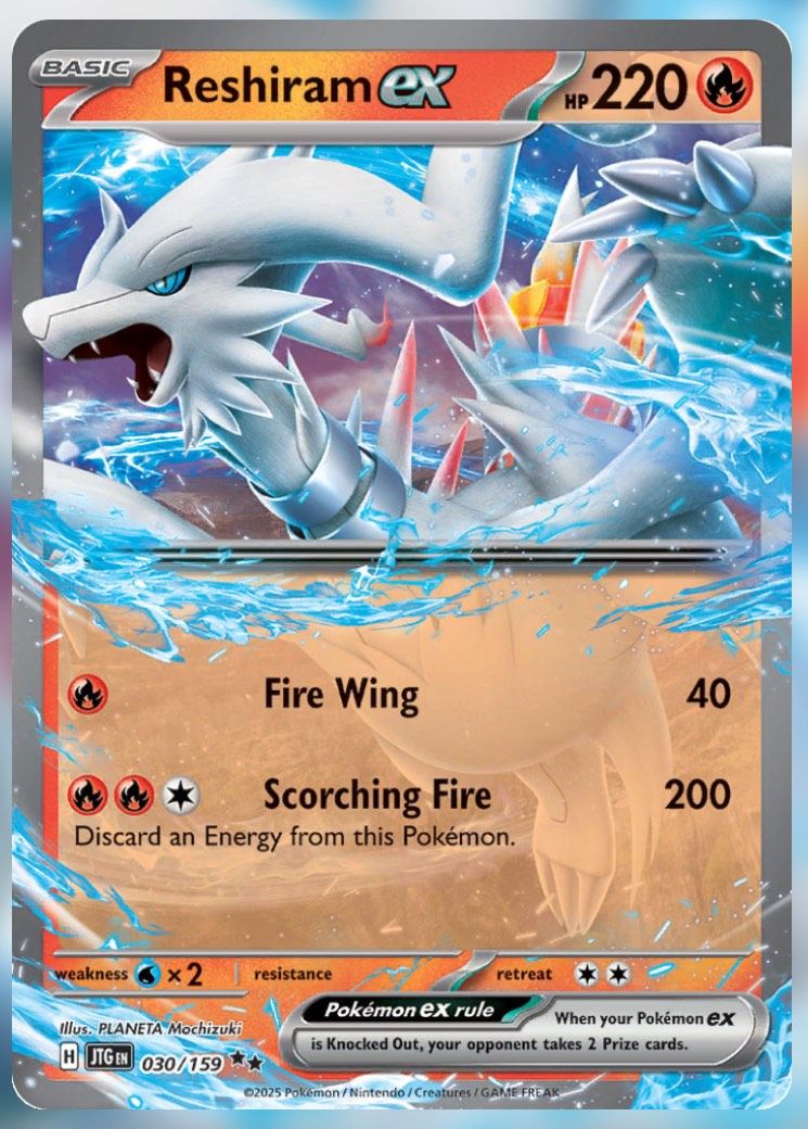 Pokemon TCG Journey Together Set List Reshiram ex 30-2