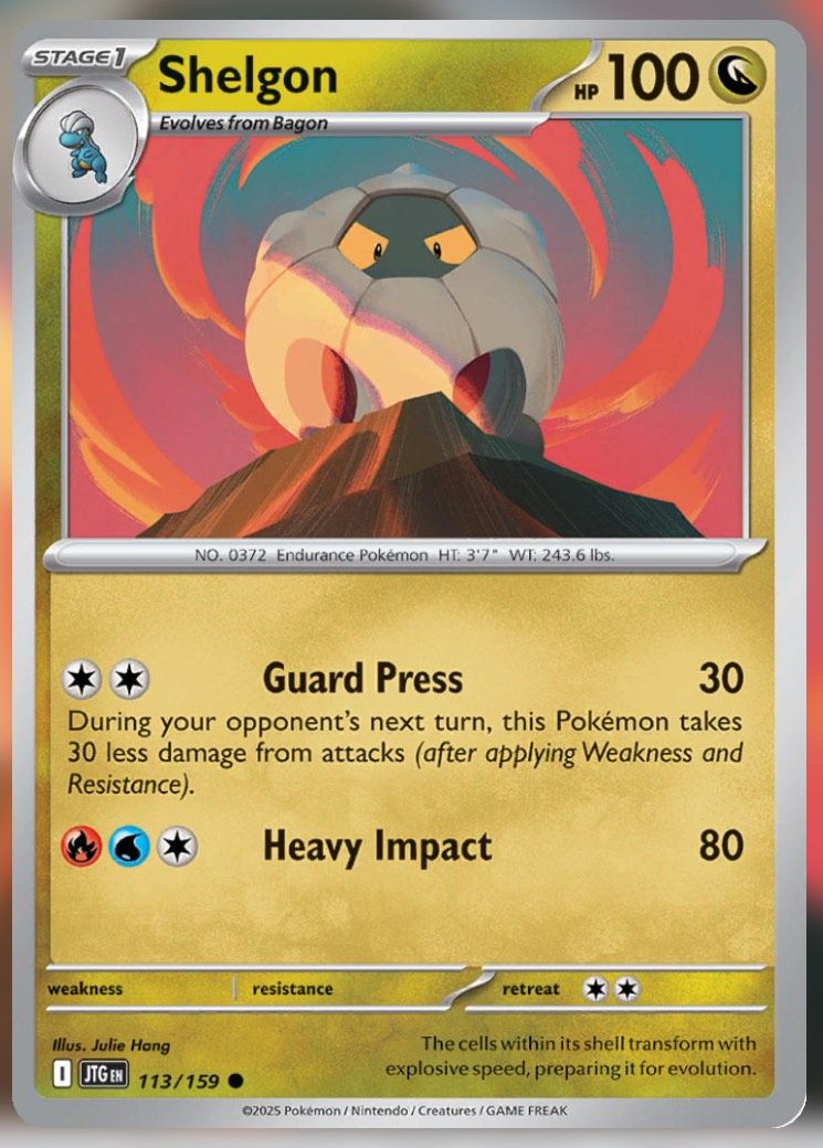 Pokemon TCG Journey Together Set List Shelgon 113