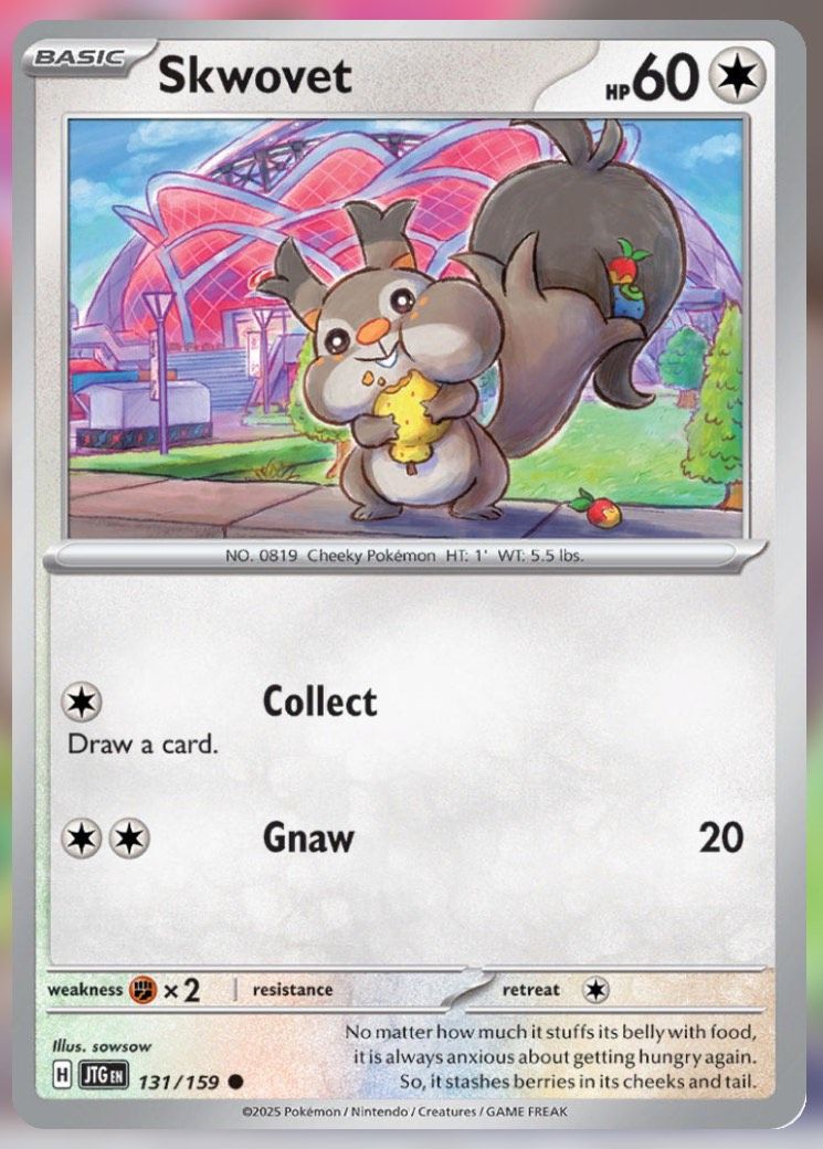 Pokemon TCG Journey Together Set List Skwovet 131