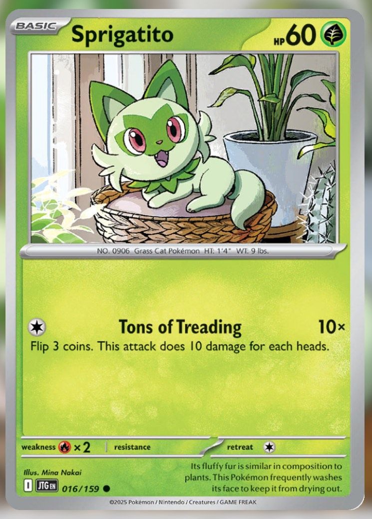 Pokemon TCG Journey Together Set List Sprigatito 16-1