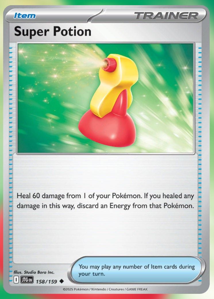 Pokemon TCG Journey Together Set List Super Potion 158