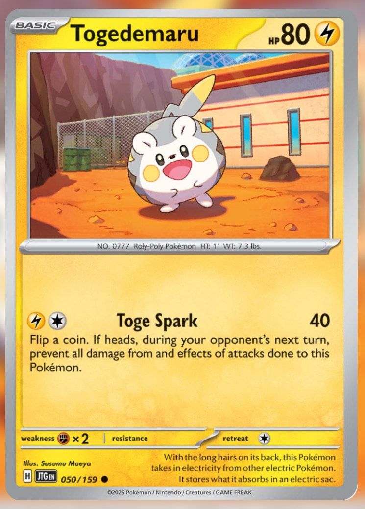 Pokemon TCG Journey Together Set List Togedemaru 50
