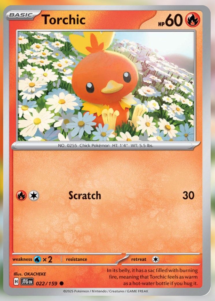 Pokemon TCG Journey Together Set List Torchic 22-1