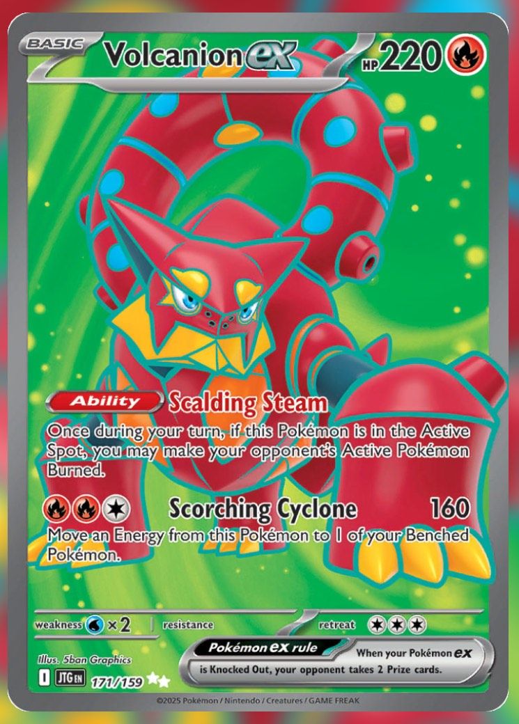 Pokemon TCG Journey Together Set List Volcanion ex 171-1