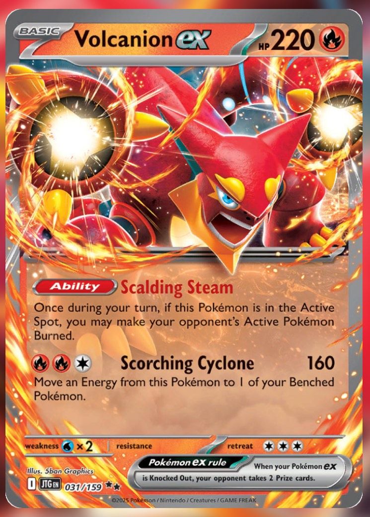 Pokemon TCG Journey Together Set List volcanion ex 31-1