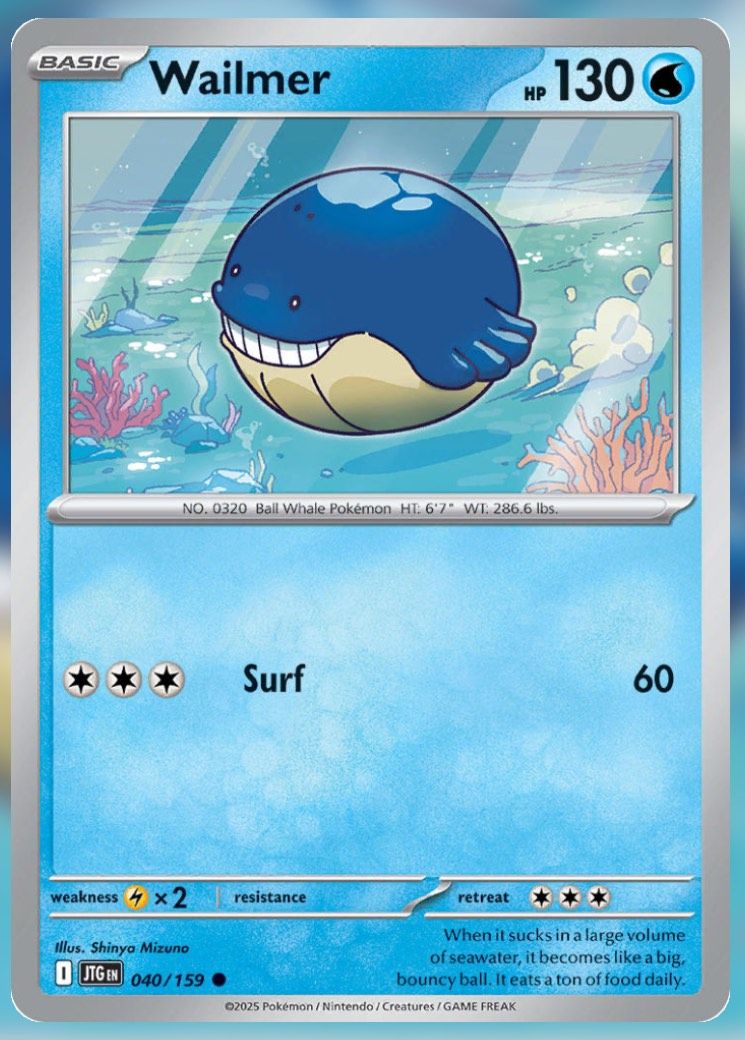 Pokemon TCG Journey Together Set List Wailmer 40-1