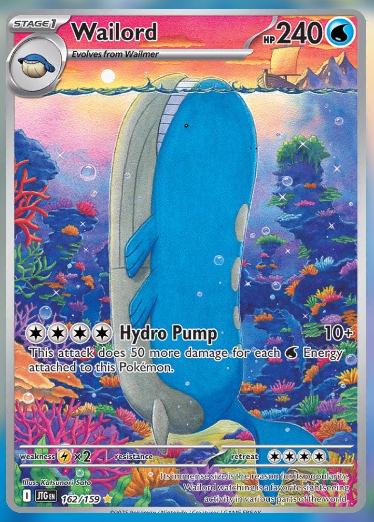 Pokemon TCG Journey Together Set List Wailord.