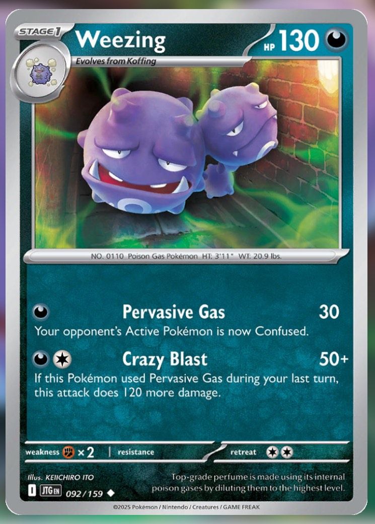 Pokemon TCG Journey Together Set List Weezing 92