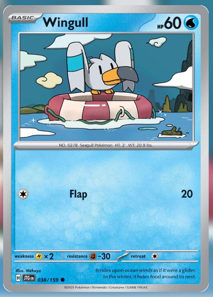 Pokemon TCG Journey Together Set List Wingull 38-1