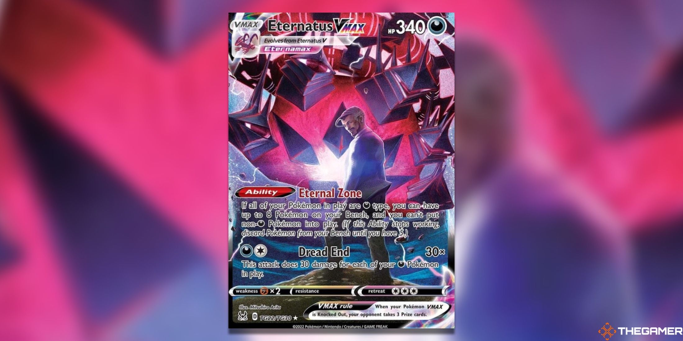 The Lost Origin Eternatus VMAX Trainer Gallery from the Pokemon TCG.