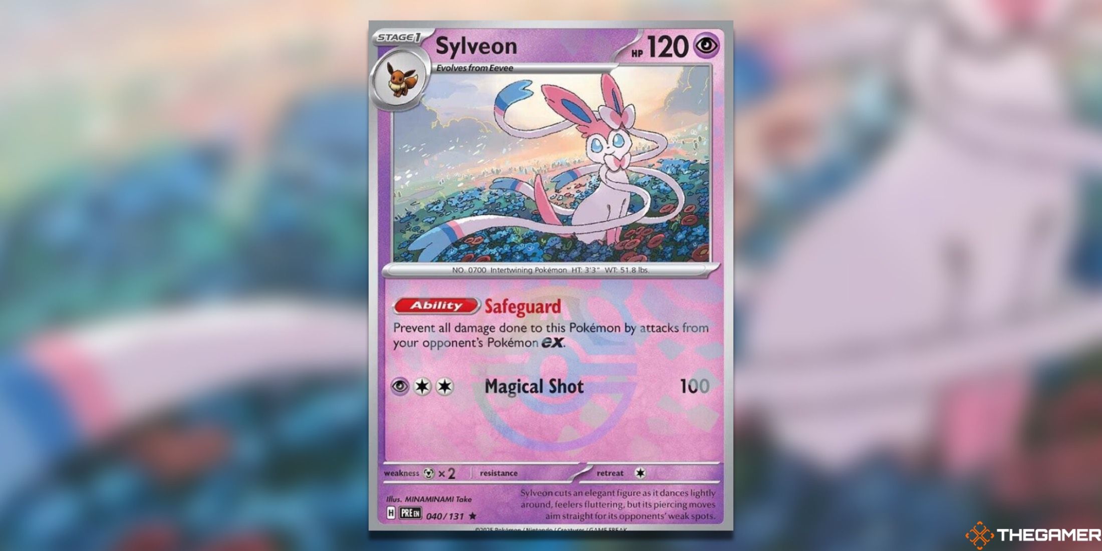 The Master Ball PrismaticE Evolutions Sylveon in the Pokemon TCG.