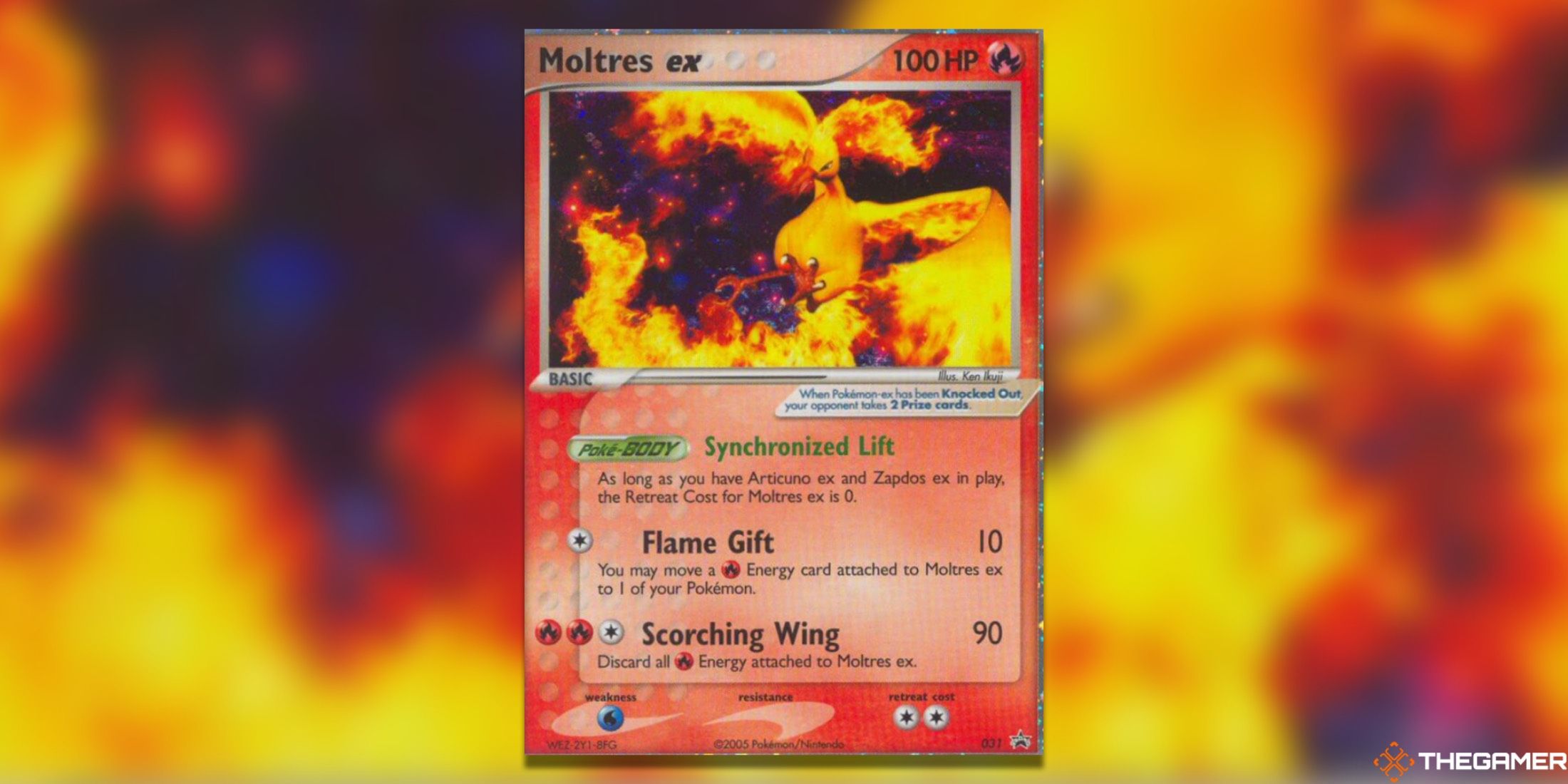 The Nintendo Promos Moltres ex from the Pokemon TCG.