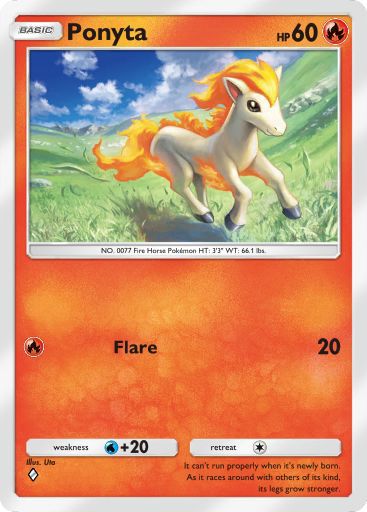The Ponyta card in Pokemon TCG Pocket.