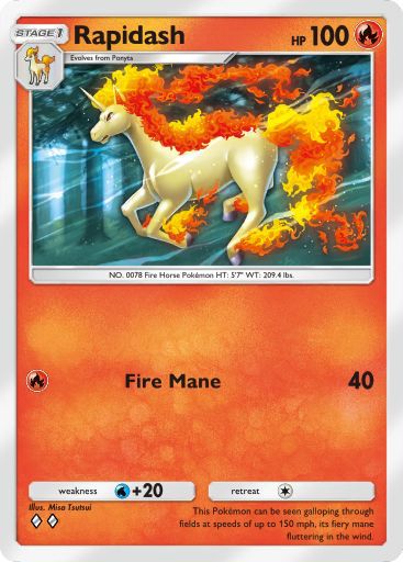 The Rapidash card in Pokemon TCG Pocket.