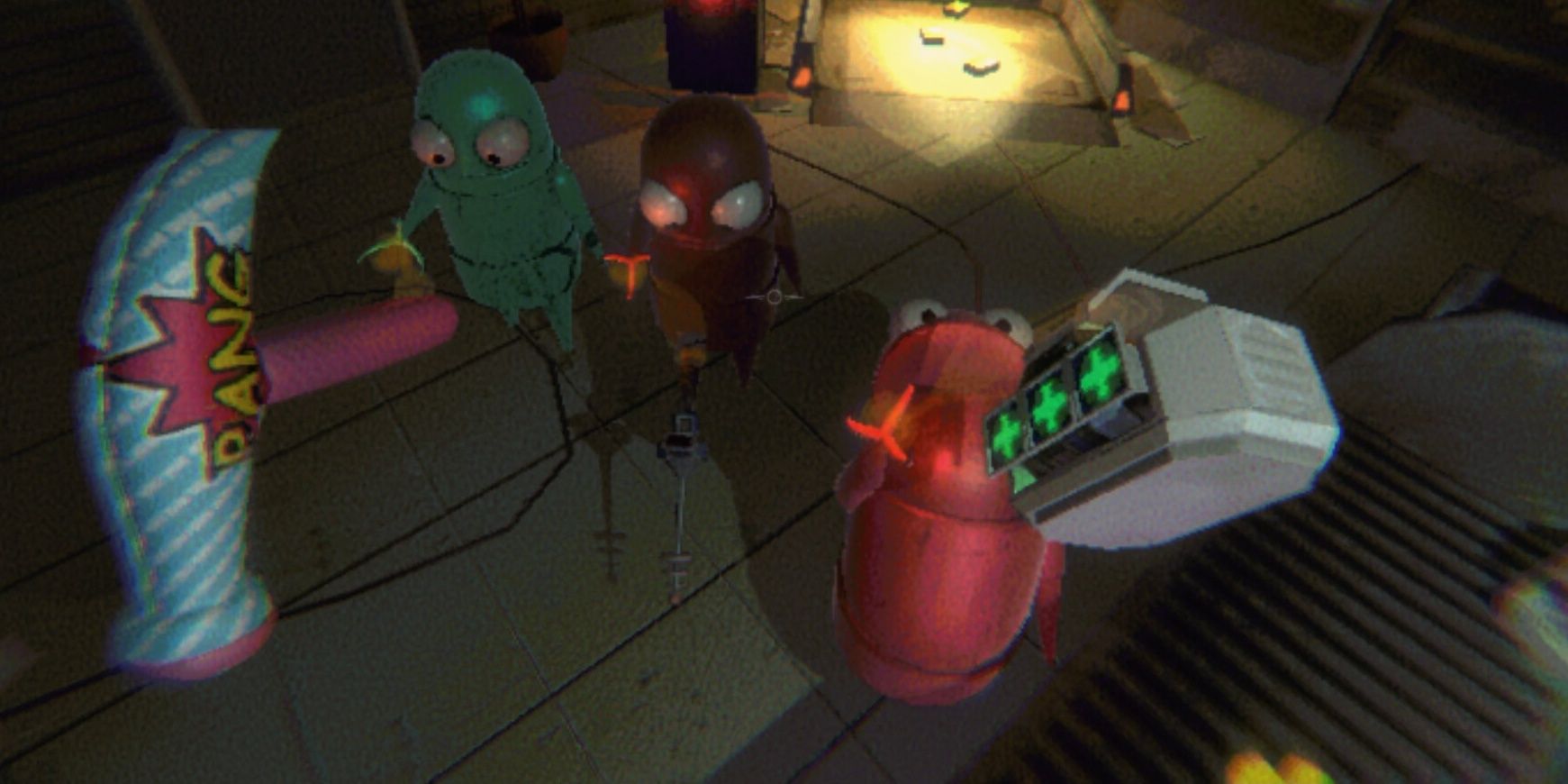 R.E.P.O.: Scavenger bots with a range of items they've collected.