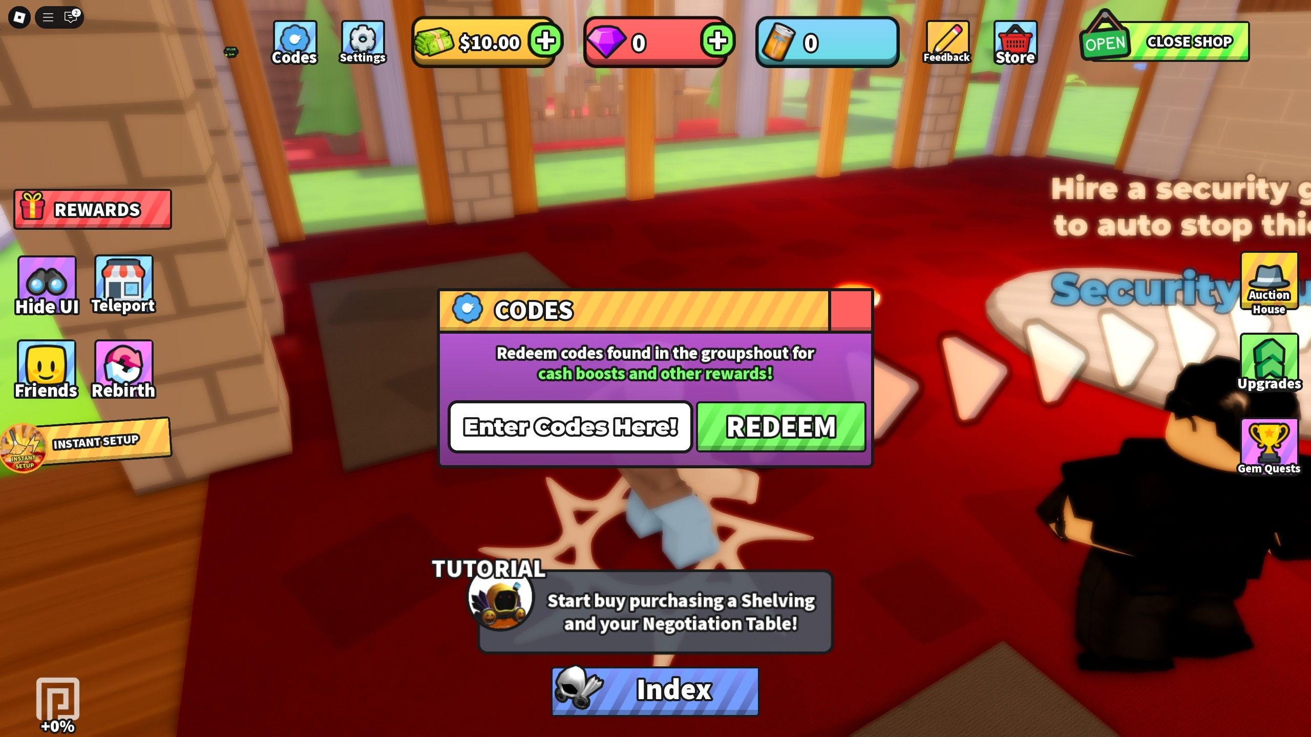 the codes box in Pawn Master Tycoon on Roblox 