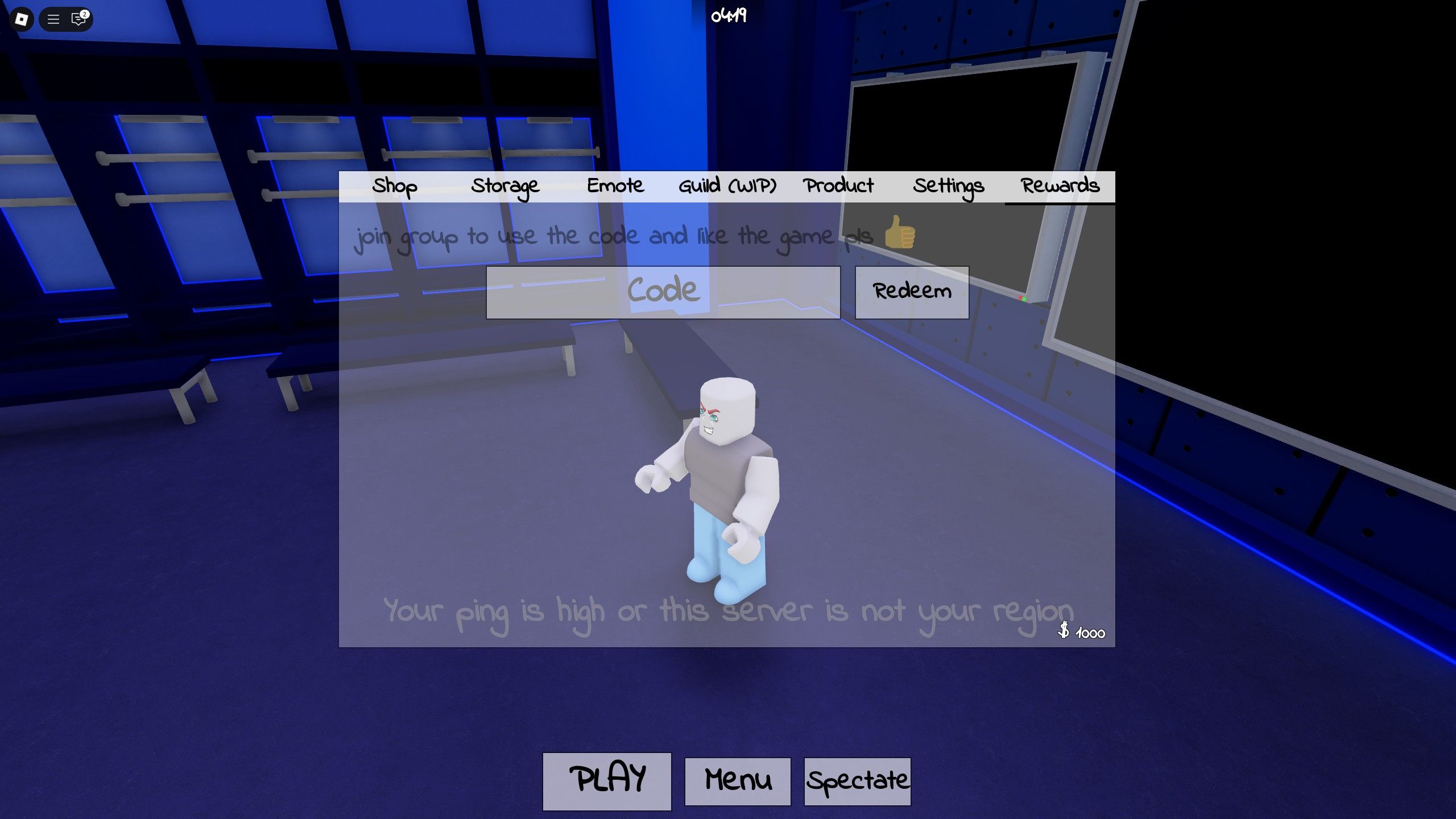 a player in Azure Latch on Roblox