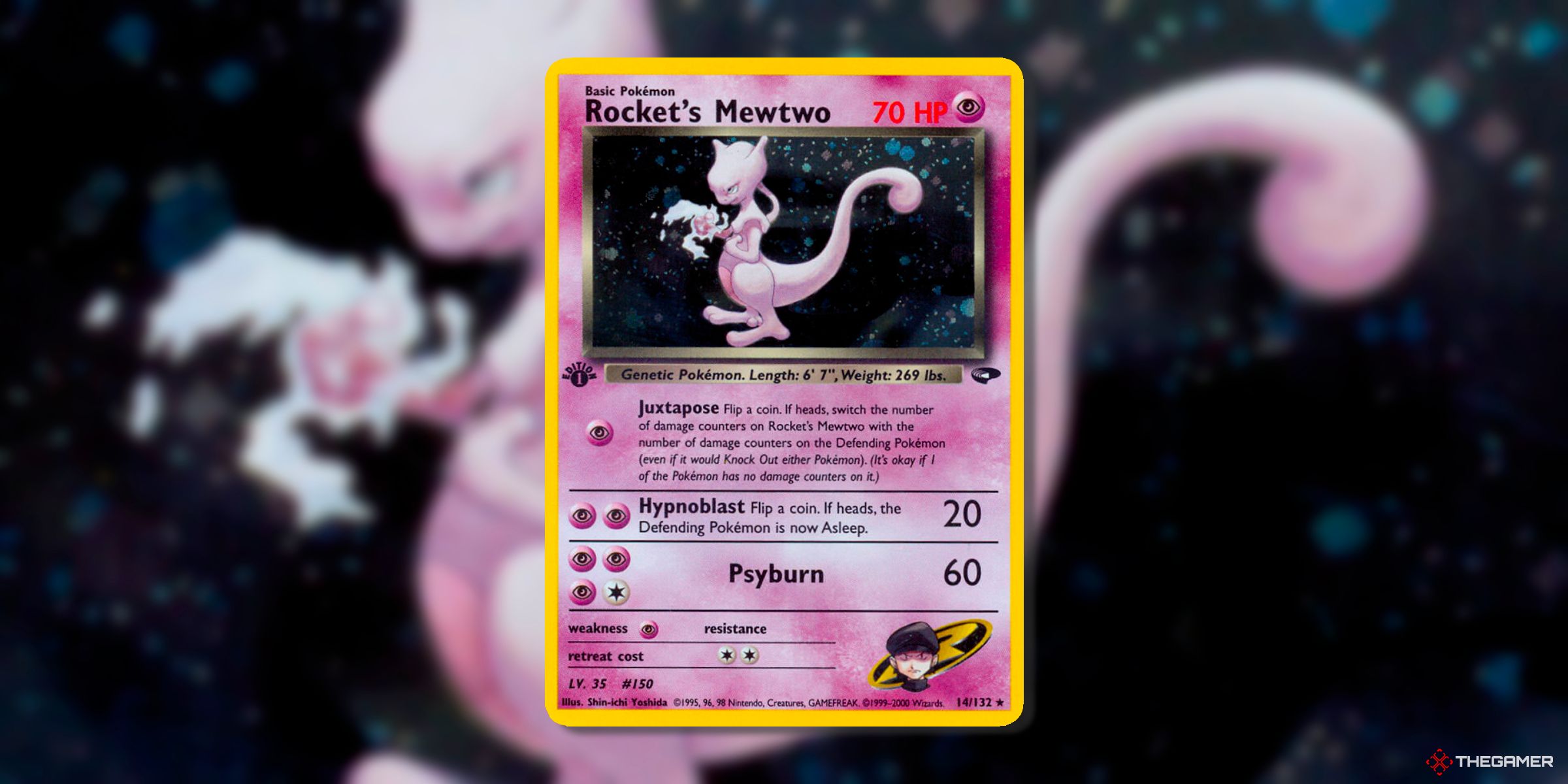 Rocket's Mewtwo From The Set Gym Challenge Of The Pokemon TCG.