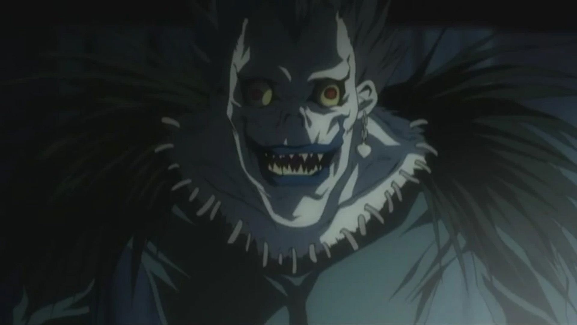 Ryuk appears and meets with Light in Death Note.